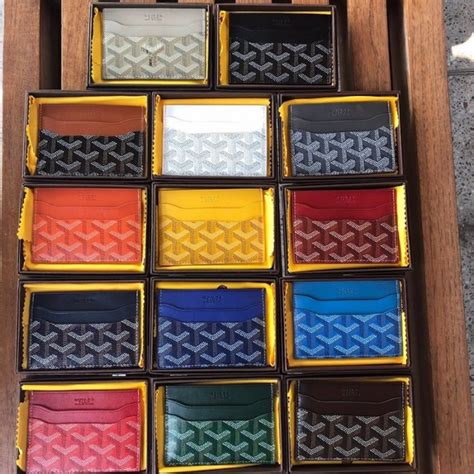 goyard card holder colors